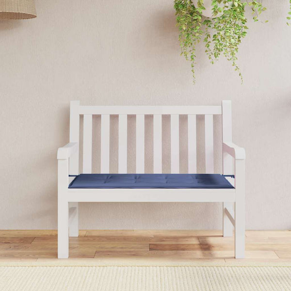 vidaXL Coussin de banc de jardin bleu marine 120x50x4 cm Tissu Oxford