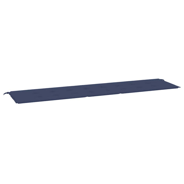 Marineblaue Gartenbankauflage 200x50 cm