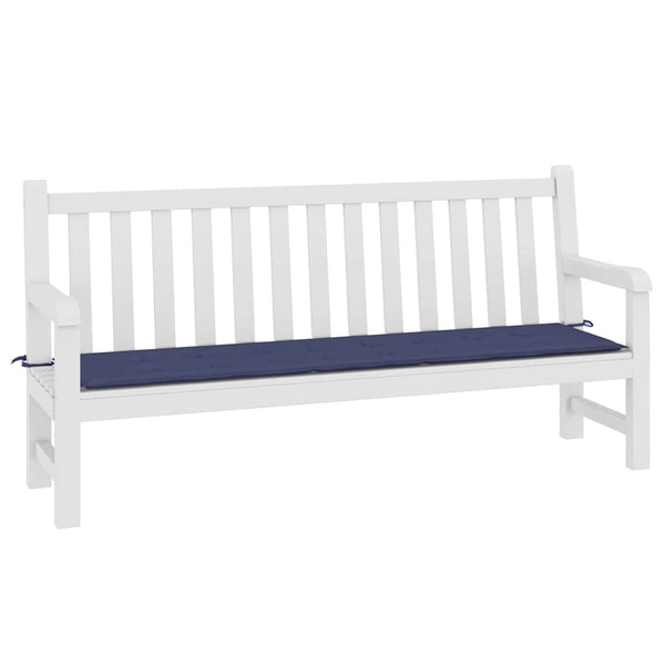 Marineblaue Gartenbankauflage 200x50 cm