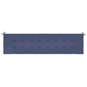 Marineblaue Gartenbankauflage 200x50 cm