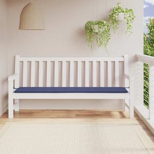 Marineblaue Gartenbankauflage 200x50 cm