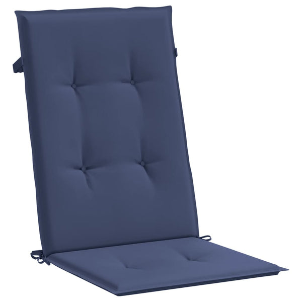 Marineblaue Hochlehner Auflagen, 2er-Set