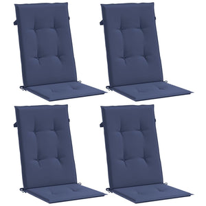 Marineblaue Hochlehner Auflagen, 4er-Set