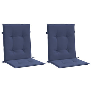 Marineblaue Niedriglehner Auflagen, 2er-Set