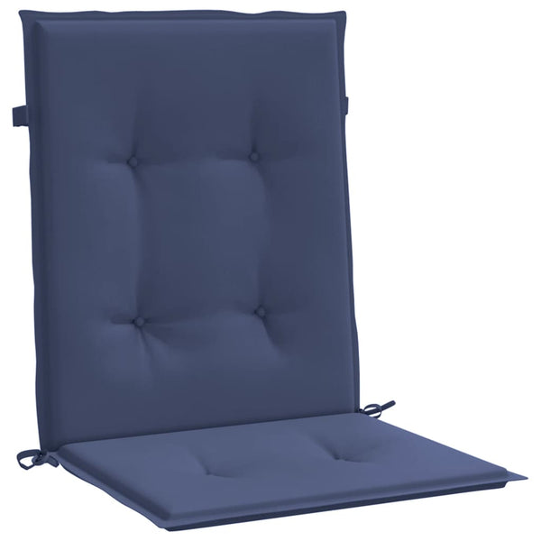 Marineblaue Niedriglehner Auflagen, 2er-Set