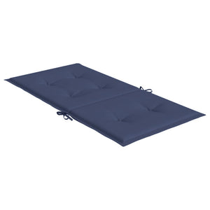 Marineblaue Niedriglehner Auflagen, 2er-Set