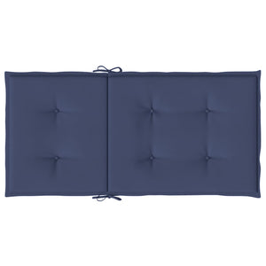 Marineblaue Niedriglehner Auflagen, 2er-Set