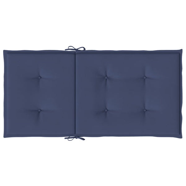 Marineblaue Niedriglehner Auflagen, 2er-Set