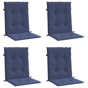 Marineblaue Niedriglehner Auflagen, 4er-Set