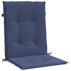 Marineblaue Niedriglehner Auflagen, 4er-Set