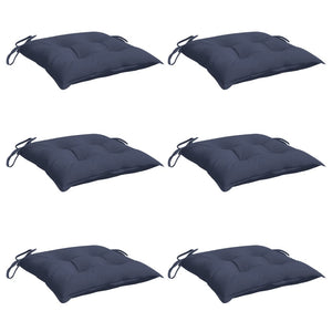 Marineblaue Stuhlkissen 6er Set 50x50 cm