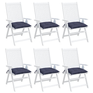 Marineblaue Stuhlkissen 6er Set 50x50 cm