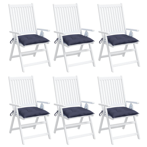 Marineblaue Stuhlkissen 6er Set 50x50 cm
