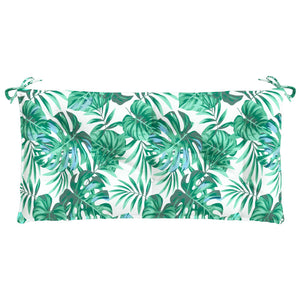 Gartenbank Auflage Blattmuster 100x50 cm