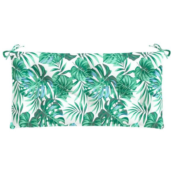 Gartenbank Auflage Blattmuster 100x50 cm