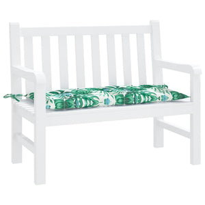 Gartenbank Auflage Blattmuster 100x50 cm