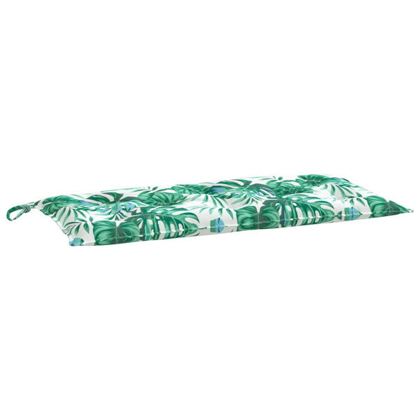 Gartenbank Auflage Blattmuster 100x50 cm