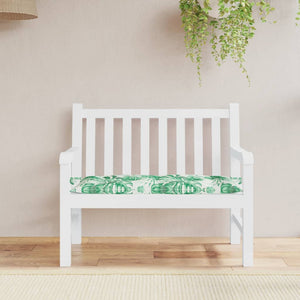 Gartenbank Auflage Blattmuster 100x50 cm