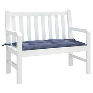 Marineblaue Gartenbank Auflage 100x50 cm