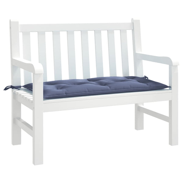 Marineblaue Gartenbank Auflage 100x50 cm