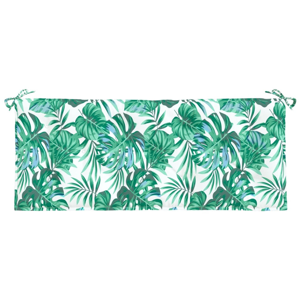 Gartenbank Auflage Blattmuster 120x50 cm