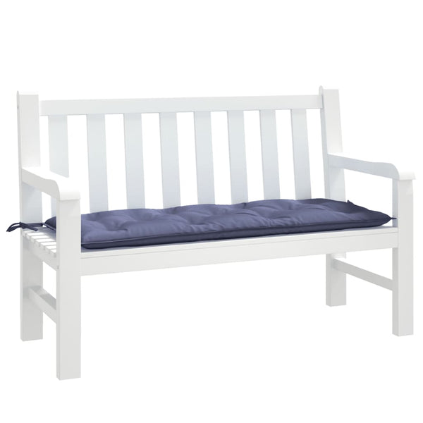 Marineblaue Gartenbank Auflage 120x50 cm