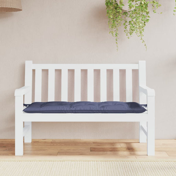 Marineblaue Gartenbank Auflage 120x50 cm