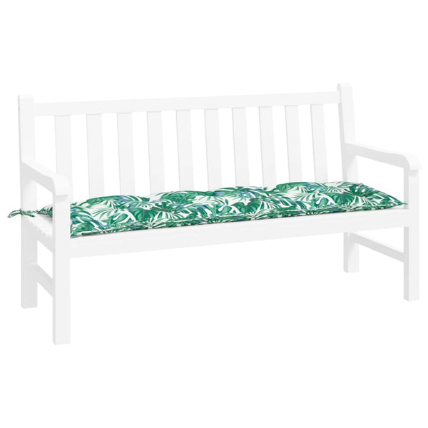 Gartenbank Auflage Blattmuster 150 cm