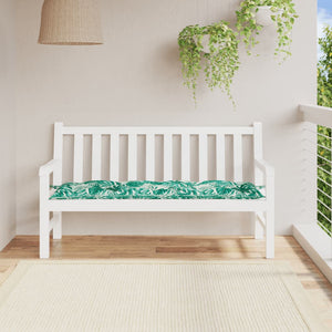 Gartenbank Auflage Blattmuster 150 cm