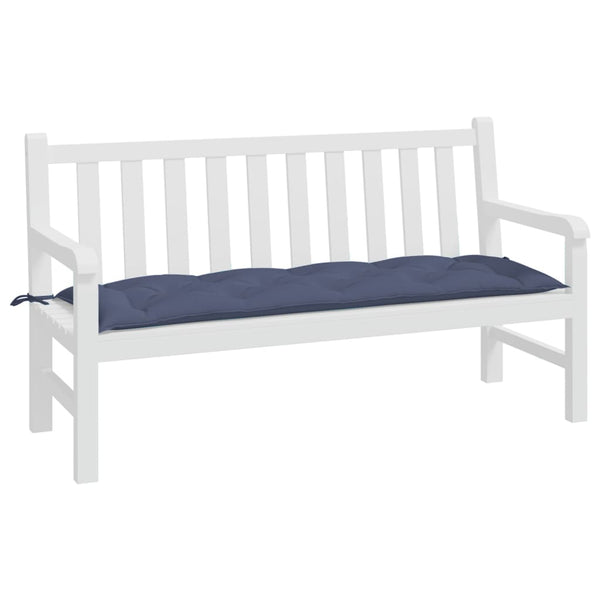 Marineblaue Gartenbank Auflage 150 cm