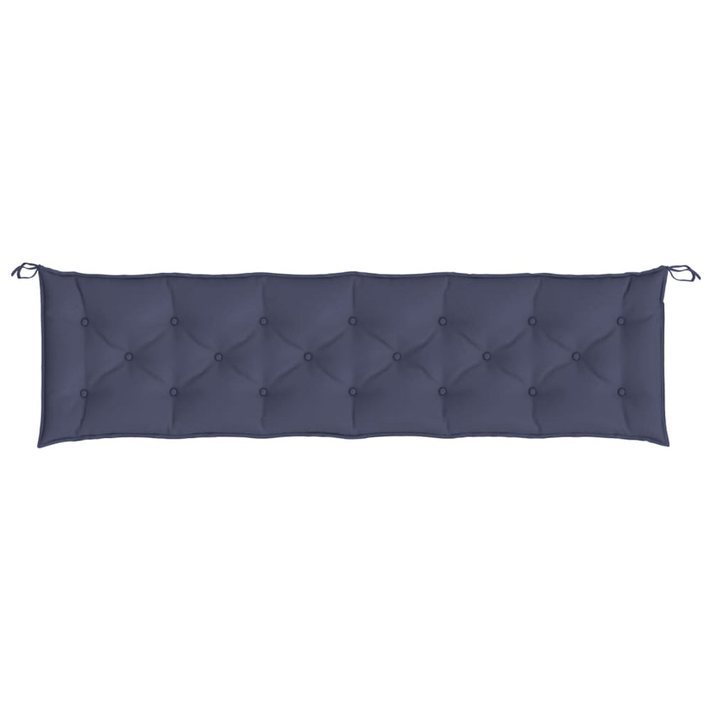 Marineblaue Gartenbank Auflage 200x50x7 cm
