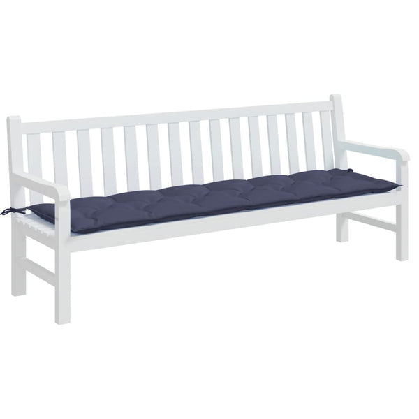 Marineblaue Gartenbank Auflage 200x50x7 cm
