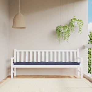 Marineblaue Gartenbank Auflage 200x50x7 cm