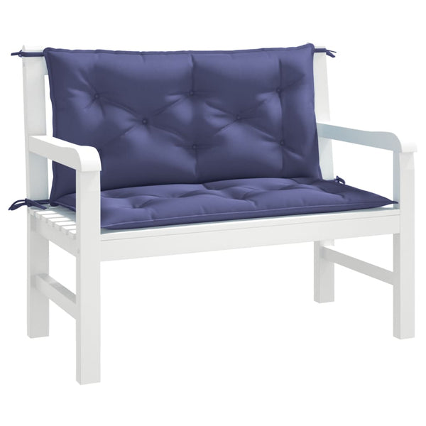 Gartenbank Auflagen Marineblau 100x50 cm, 2er Set