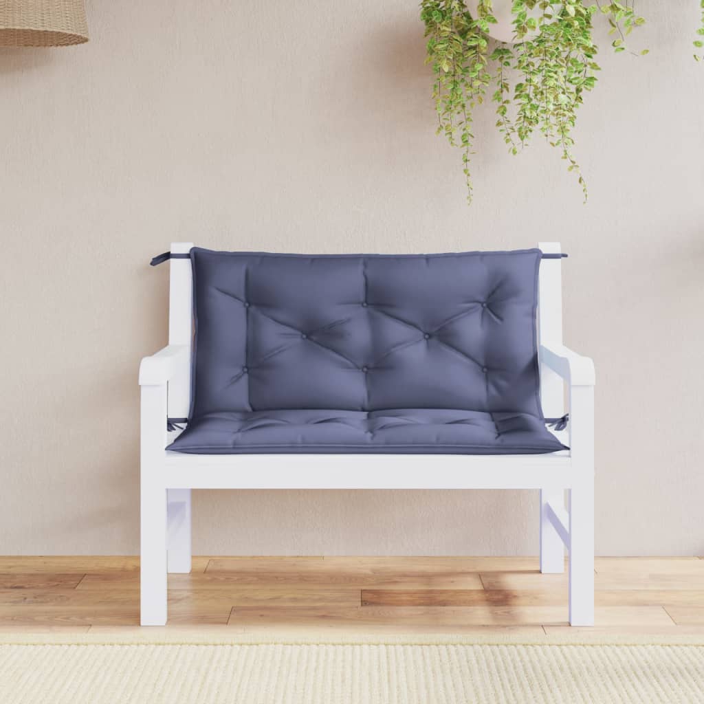 Gartenbank Auflagen Marineblau 100x50 cm, 2er Set