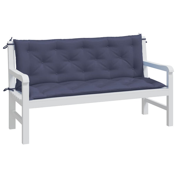 Marineblaue Gartenbank Auflagen 150 cm, 2er Set