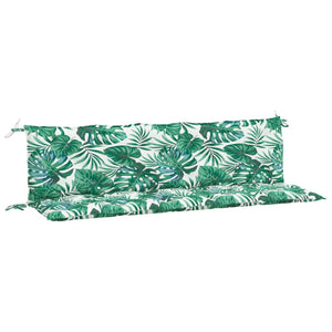 Gartenbank Auflagen 2er Set Blattmuster 180 cm