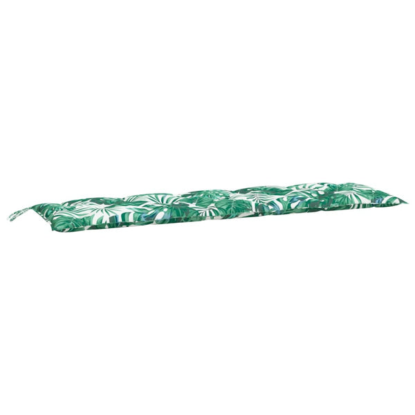 Gartenbank Auflagen 2er Set Blattmuster 180 cm