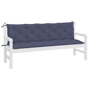 Marineblaue Gartenbankauflagen 180 cm – 2er Set