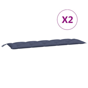 Marineblaue Gartenbankauflagen 180 cm – 2er Set