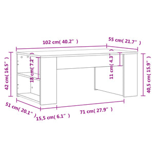 Weißer Couchtisch aus Holzwerkstoff
