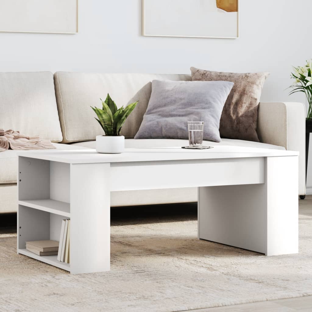 Weißer Couchtisch aus Holzwerkstoff