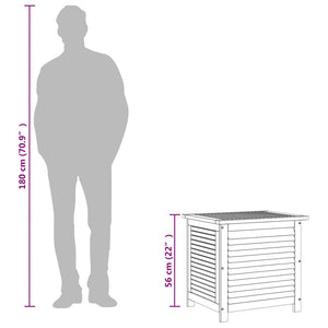 Gartenbox Akazie Massivholz 60x50x56cm