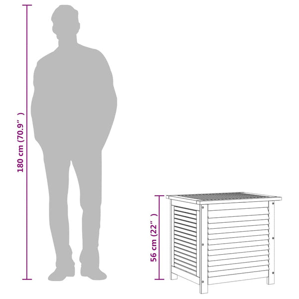 Gartenbox Akazie Massivholz 60x50x56cm