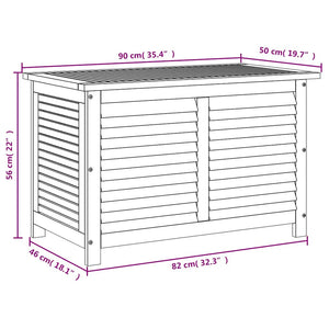Gartenbox Akazie 90x50x56cm mit Lüftung