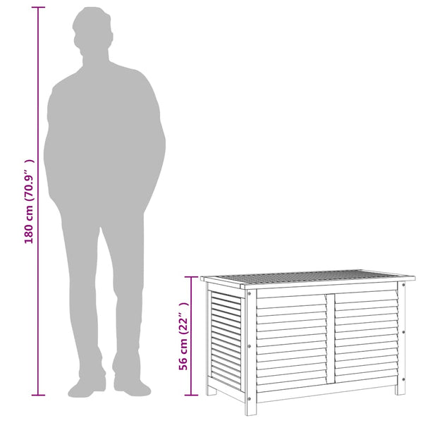 Gartenbox Akazie 90x50x56cm mit Lüftung