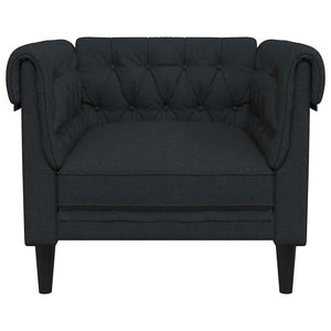 vidaXL Chesterfield Armchair Black Fabric