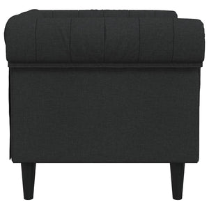 vidaXL Chesterfield Armchair Black Fabric