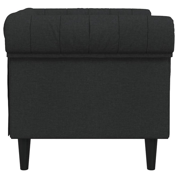 vidaXL Chesterfield Armchair Black Fabric