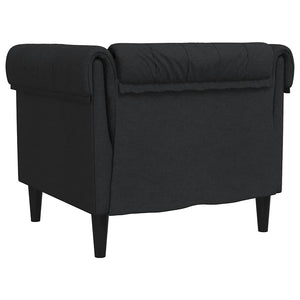 vidaXL Chesterfield Armchair Black Fabric